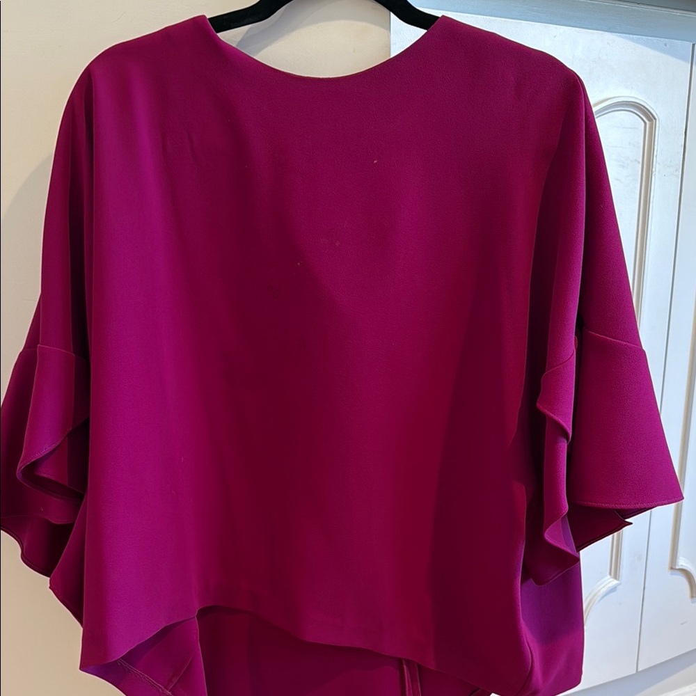 IRO Pink Asymmetrical Blouse with Dolman Sleeves